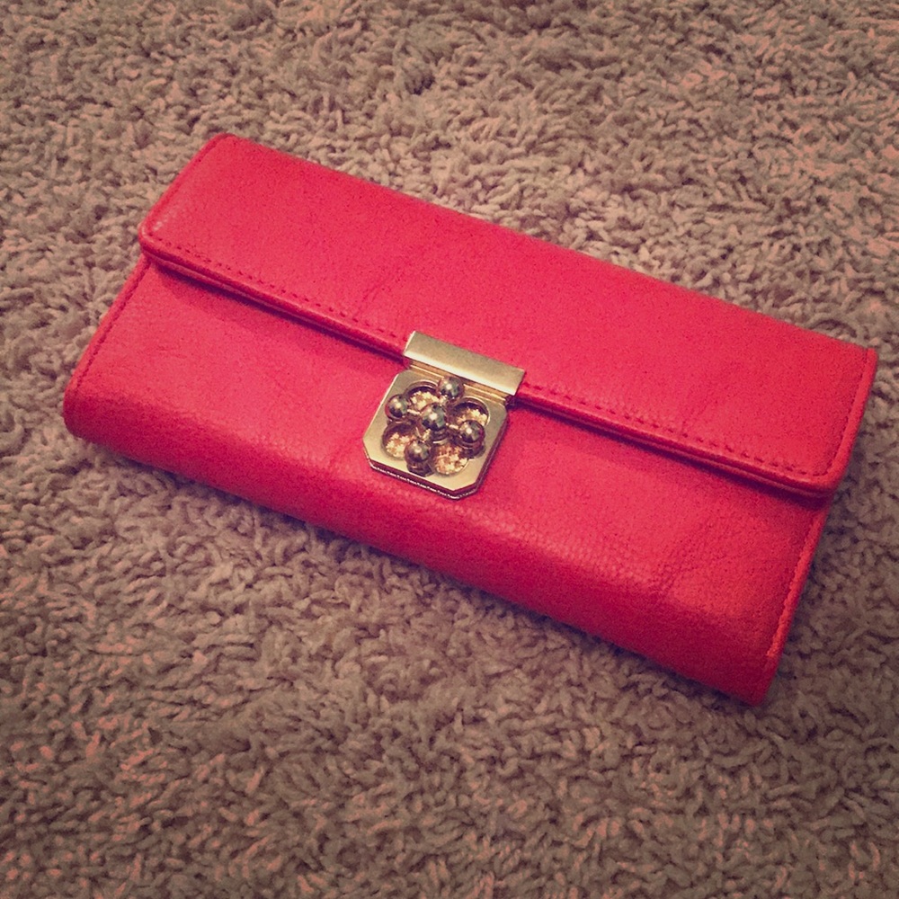 Coral color wallet